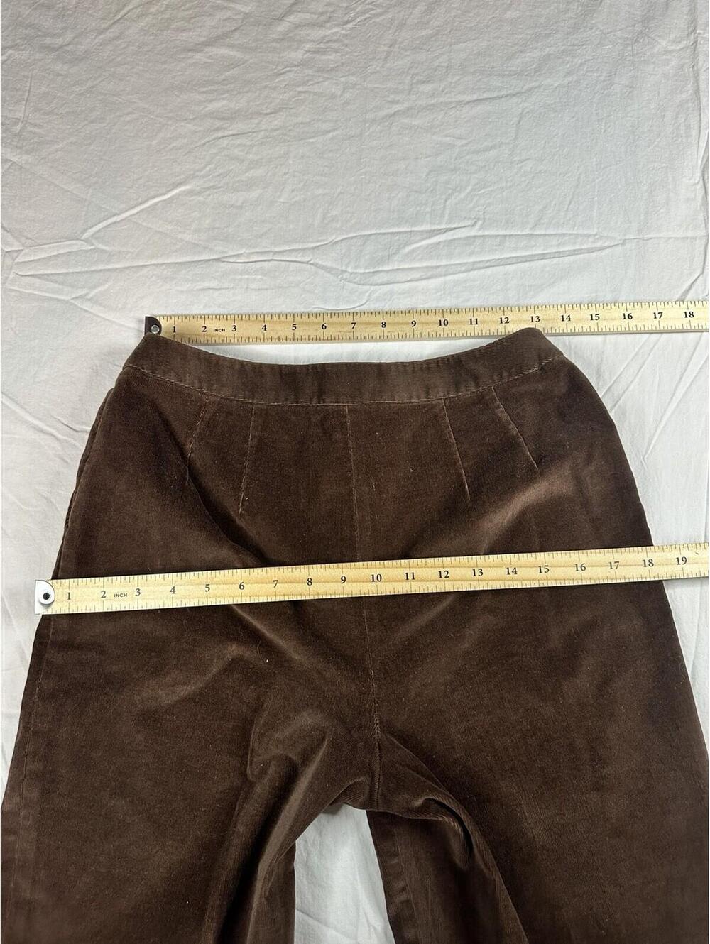 ✨🤎 Vintage Chocolate Brown Corduroy Pants Classic Straight Leg 🤎✨ - Picture 10 of 11